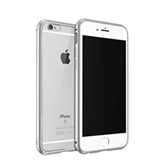 Schutzhülle Luxus Aluminium Metall Rahmen für Apple iPhone 6S Silber