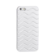 Schutzhülle Luxus Aluminium Metall Wave für Apple iPhone 5 Silber