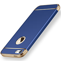 Schutzhülle Luxus Metall Rahmen und Kunststoff für Apple iPhone 5S Blau