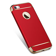 Schutzhülle Luxus Metall Rahmen und Kunststoff für Apple iPhone 5S Rot