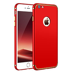 Schutzhülle Luxus Metall Rahmen und Kunststoff für Apple iPhone 6 Plus Rot