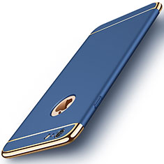 Schutzhülle Luxus Metall Rahmen und Kunststoff für Apple iPhone 6S Blau