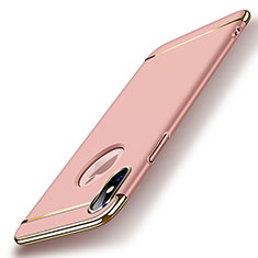 Schutzhülle Luxus Metall Rahmen und Kunststoff für Apple iPhone Xs Max Rosegold