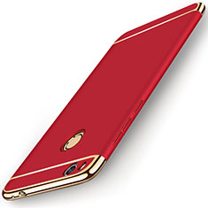 Schutzhülle Luxus Metall Rahmen und Kunststoff für Huawei P8 Lite (2017) Rot