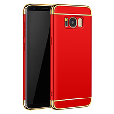 Schutzhülle Luxus Metall Rahmen und Kunststoff für Samsung Galaxy S8 Plus Rot