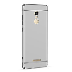 Schutzhülle Luxus Metall Rahmen und Kunststoff für Xiaomi Redmi Note 3 MediaTek Silber