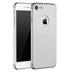Schutzhülle Luxus Metall Rahmen und Kunststoff M01 für Apple iPhone 8 Weiß