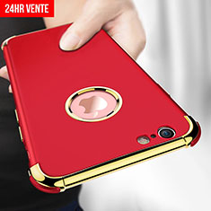 Schutzhülle Luxus Metall Rahmen und Kunststoff M06 für Apple iPhone 6 Rot