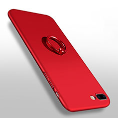 Schutzhülle Luxus Metall Rahmen und Kunststoff Schutzhülle Tasche F02 für Apple iPhone 8 Plus Rot