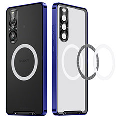 Schutzhülle Luxus Metall Rahmen und Kunststoff Schutzhülle Tasche für Sony Xperia 10 V Violett