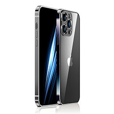 Schutzhülle Luxus Metall Rahmen und Kunststoff Schutzhülle Tasche JB2 für Apple iPhone 13 Pro Schwarz