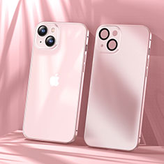 Schutzhülle Luxus Metall Rahmen und Kunststoff Schutzhülle Tasche LF1 für Apple iPhone 14 Plus Rosegold