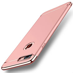 Schutzhülle Luxus Metall Rahmen und Kunststoff Schutzhülle Tasche M01 für Apple iPhone 8 Plus Rosegold
