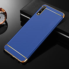 Schutzhülle Luxus Metall Rahmen und Kunststoff Schutzhülle Tasche M01 für Huawei Enjoy 10 Blau