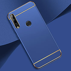 Schutzhülle Luxus Metall Rahmen und Kunststoff Schutzhülle Tasche M01 für Huawei Enjoy 10 Plus Blau