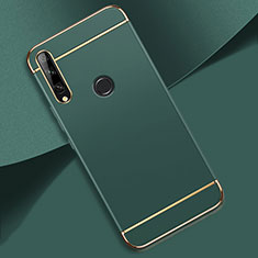 Schutzhülle Luxus Metall Rahmen und Kunststoff Schutzhülle Tasche M01 für Huawei Enjoy 10 Plus Grün