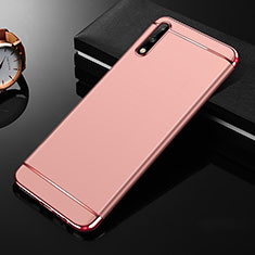 Schutzhülle Luxus Metall Rahmen und Kunststoff Schutzhülle Tasche M01 für Huawei Enjoy 10 Rosegold