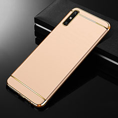 Schutzhülle Luxus Metall Rahmen und Kunststoff Schutzhülle Tasche M01 für Huawei Enjoy 10e Gold