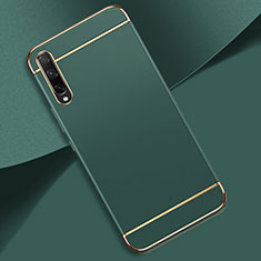 Schutzhülle Luxus Metall Rahmen und Kunststoff Schutzhülle Tasche M01 für Huawei Enjoy 10S Grün
