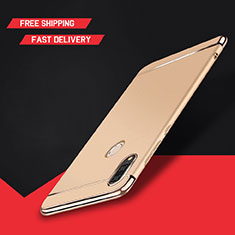 Schutzhülle Luxus Metall Rahmen und Kunststoff Schutzhülle Tasche M01 für Huawei Enjoy 9 Plus Gold
