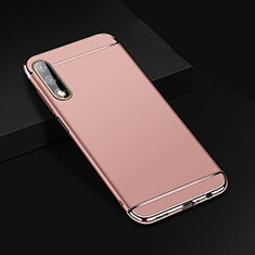 Schutzhülle Luxus Metall Rahmen und Kunststoff Schutzhülle Tasche M01 für Huawei Honor 9X Rosegold