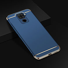 Schutzhülle Luxus Metall Rahmen und Kunststoff Schutzhülle Tasche M01 für Huawei Mate 30 Lite Blau