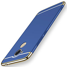 Schutzhülle Luxus Metall Rahmen und Kunststoff Schutzhülle Tasche M01 für Huawei Nova Smart Blau