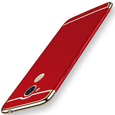 Schutzhülle Luxus Metall Rahmen und Kunststoff Schutzhülle Tasche M01 für Huawei Nova Smart Rot