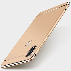Schutzhülle Luxus Metall Rahmen und Kunststoff Schutzhülle Tasche M01 für Huawei P Smart (2019) Gold