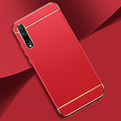 Schutzhülle Luxus Metall Rahmen und Kunststoff Schutzhülle Tasche M01 für Huawei Y8p Rot