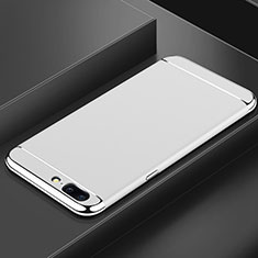 Schutzhülle Luxus Metall Rahmen und Kunststoff Schutzhülle Tasche M01 für OnePlus 5T A5010 Silber