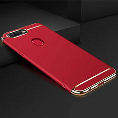 Schutzhülle Luxus Metall Rahmen und Kunststoff Schutzhülle Tasche M01 für Oppo AX7 Rot