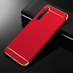 Schutzhülle Luxus Metall Rahmen und Kunststoff Schutzhülle Tasche M01 für Realme XT Rot