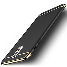 Schutzhülle Luxus Metall Rahmen und Kunststoff Schutzhülle Tasche M01 für Samsung Galaxy C8 C710F Schwarz