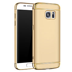 Schutzhülle Luxus Metall Rahmen und Kunststoff Schutzhülle Tasche M01 für Samsung Galaxy S7 G930F G930FD Gold