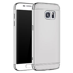 Schutzhülle Luxus Metall Rahmen und Kunststoff Schutzhülle Tasche M01 für Samsung Galaxy S7 G930F G930FD Silber