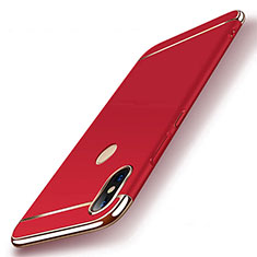 Schutzhülle Luxus Metall Rahmen und Kunststoff Schutzhülle Tasche M01 für Xiaomi Mi 8 Rot