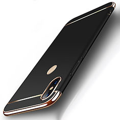 Schutzhülle Luxus Metall Rahmen und Kunststoff Schutzhülle Tasche M01 für Xiaomi Mi 8 Schwarz