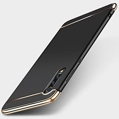 Schutzhülle Luxus Metall Rahmen und Kunststoff Schutzhülle Tasche M01 für Xiaomi Mi A3 Lite Schwarz