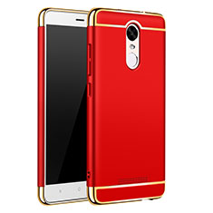 Schutzhülle Luxus Metall Rahmen und Kunststoff Schutzhülle Tasche M01 für Xiaomi Redmi Note 3 Rot