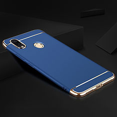 Schutzhülle Luxus Metall Rahmen und Kunststoff Schutzhülle Tasche M01 für Xiaomi Redmi Note 7 Pro Blau