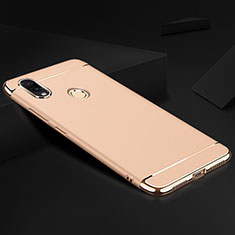Schutzhülle Luxus Metall Rahmen und Kunststoff Schutzhülle Tasche M01 für Xiaomi Redmi Note 7 Pro Gold