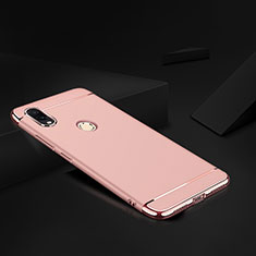 Schutzhülle Luxus Metall Rahmen und Kunststoff Schutzhülle Tasche M01 für Xiaomi Redmi Note 7 Pro Rosegold
