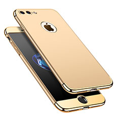 Schutzhülle Luxus Metall Rahmen und Kunststoff Schutzhülle Tasche M02 für Apple iPhone 8 Plus Gold