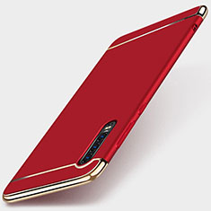 Schutzhülle Luxus Metall Rahmen und Kunststoff Schutzhülle Tasche M03 für Huawei P30 Rot