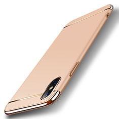 Schutzhülle Luxus Metall Rahmen und Kunststoff Schutzhülle Tasche M05 für Apple iPhone Xs Max Gold