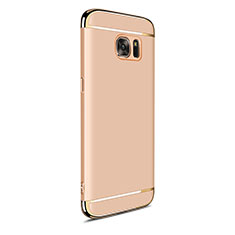 Schutzhülle Luxus Metall Rahmen und Kunststoff Schutzhülle Tasche M05 für Samsung Galaxy S7 Edge G935F Gold