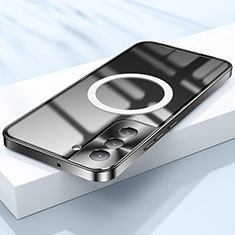 Schutzhülle Luxus Metall Rahmen und Kunststoff Schutzhülle Tasche mit Mag-Safe Magnetic Magnetisch für Samsung Galaxy S21 Plus 5G Schwarz