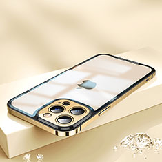 Schutzhülle Luxus Metall Rahmen und Kunststoff Schutzhülle Tasche QC2 für Apple iPhone 12 Pro Violett