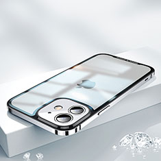 Schutzhülle Luxus Metall Rahmen und Kunststoff Schutzhülle Tasche QC2 für Apple iPhone 12 Silber